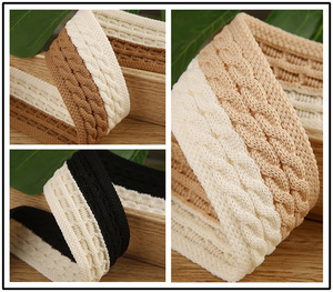 Tejido personalizado de <span class=keywords><strong>dos</strong></span> colores <span class=keywords><strong>con</strong></span> ropa, sombrero, zapatos, flor, lazo decorativo, accesorios para el cabello Diy, Material de horquilla, banda trenzada - Product Image 4