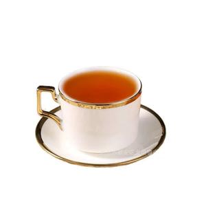 Ensemble de théière, tasses et soucoupes en céramique plaquée or de luxe pour le thé de l'après-midi avec support plaqué or, durable, portable, option de logo personnalisé - Product Image 4