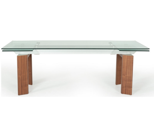 2021 vendita calda tavolo da conferenza grande tavolo di vetro allungabile <span class=keywords><strong>noce</strong></span> e vetro tavolo da pranzo <span class=keywords><strong>in</strong></span> legno massello - Product Image 4