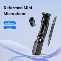 Micrófono Lavalier Inalámbrico Portátil Mini de Plástico para iPhone y Android, Grabación de Audio/Video