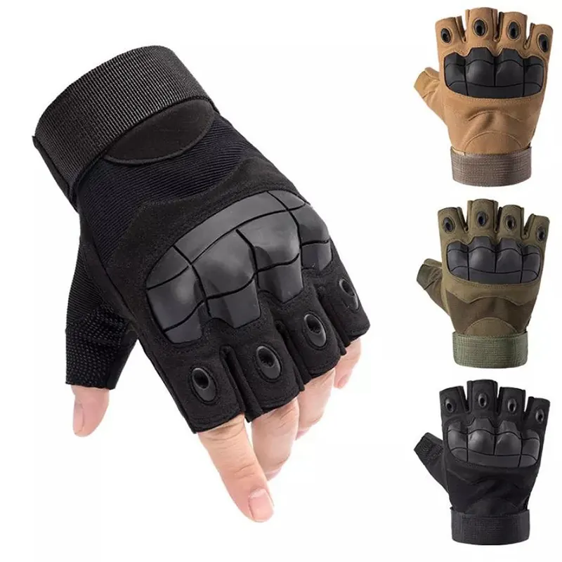 Zennison Custom Made Mechanic Outdoor Hiking Combat Half Finger Waterproof Tactical Gloves For Men