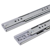 Glissière de tiroir industrielle robuste 115 kg avec système d'amortissement à fermeture douce, extension complète 3 sections, roulement à billes