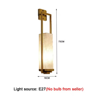 Lampu dinding logam Led dekorasi Interior Tiongkok, lampu braket dinding Modern untuk Hotel dan kamar tidur