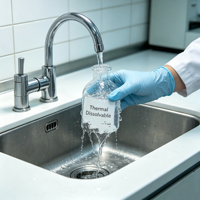 Étiquettes personnalisées thermosolvables à transfert thermique, autocollants sans résidu pour tubes à essai, faciles à décoller