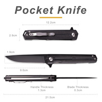 Couteau de poche pliant extérieur populaire professionnel avec lame en acier inoxydable, poignée G10, support OEM personnalisable
