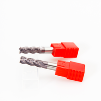 Fraise à bout carré à 4 cannelures, col long, en carbure 55HRC pour graphite avec revêtement AlTin, OEM ODM pris en charge