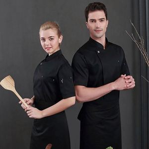 Uniformes de Diseño para Hostelería, Camisas de Manga Corta para Camareros, Impermeables, al por Mayor, Unisex, con Cierre - Product Image 4