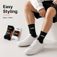 Chaussettes de sport pour hommes à compression, tricotées sur mesure avec revers – Logo OEM, sans MOQ, luxe, athlétiques, en Spandex/Polyester/Coton, vente en gros