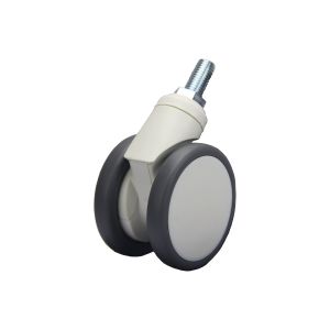 Roulettes pivotantes médicales en polyuréthane, silencieuses, filetées, 5 pouces, 12*<span class=keywords><strong>25mm</strong></span>, diamètre de roue 125mm, roulettes universelles pour mobilier médical - Product Image 3