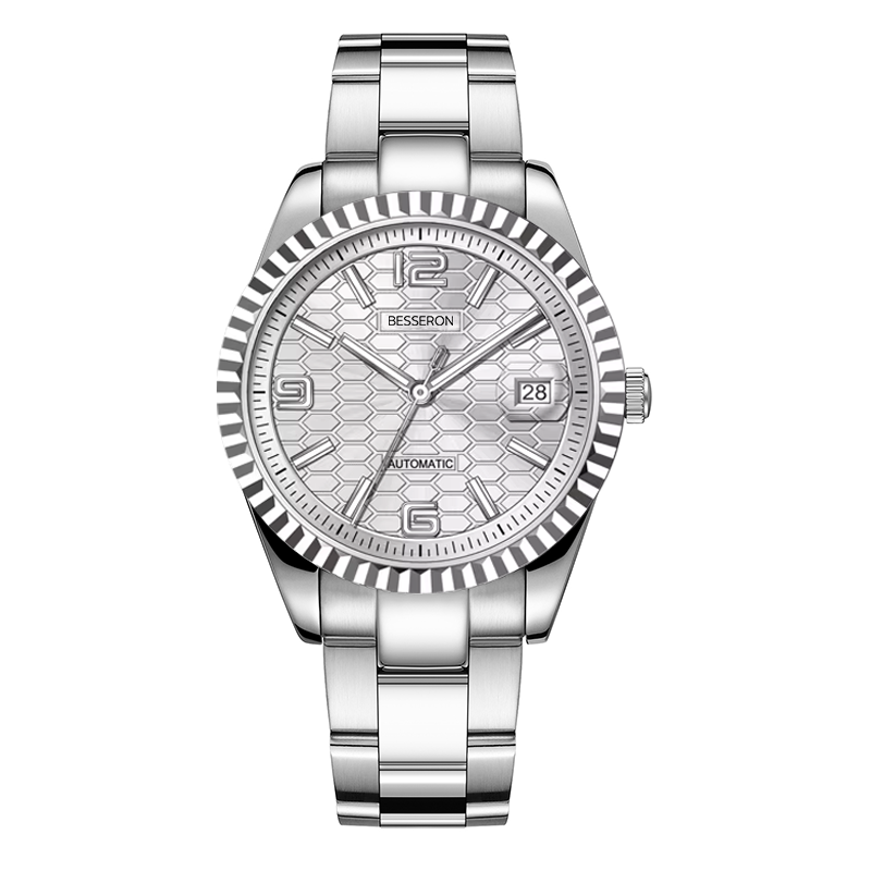 Silver automatic watch