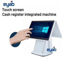 Pantalla táctil de 15,6 pulgadas POS máquina todo en uno caja registradora de supermercado, software de pago y venta WINDOWS Bluetooth