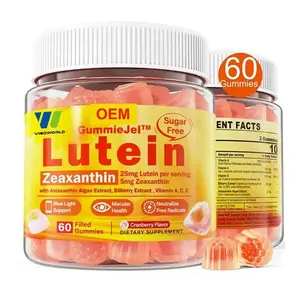 Vegan luteína gomas cheias de zeaxantina Center-filled olho vitamina cápsulas Saúde dos olhos das mulheres Visão Nutritivo Adulto Suplemento