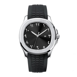 Classic Minimalist Luminous Quartz Date Arabic Watch Fashion Silicone Band Sport Watch for Men Montre - Product Image 5