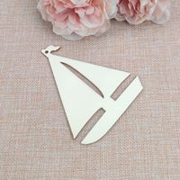 Tailai 40 pièces de voiliers en bois découpés au laser, décorations nautiques usinées par CNC, figurines de bateaux en bois artisanales