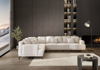Yüksek Kaliteli Dayanıklı Modern Kare İki Kişilik Köşe Koltuk Modüler Çekyat Takımı (Kumaş Kaplama, Apartmanlar İçin)