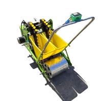 Planteuse d'ail électrique à 2 rangs, poussée manuelle, motorisée, autotractée, pour usage domestique et agricole