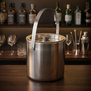 Stainless Steel Industrial <b>Ice</b> <b>Bucket</b> Handles Durable Sustainable Customizable Color Logo Reusable Wine Cooler Bar Party - Product Image 2
