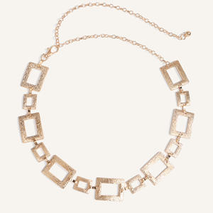 เข็มขัดสี่เห<span class=keywords><strong>ล</strong></span>ี่ยมสำหรับผู้หญิงชุดเดรส JK จับคู่กับชุดเดรสเสื้อเชิ้ตคาดเอวเข็มขัดสายโซ่โ<span class=keywords><strong>ล</strong></span>หะ - Product Image 6