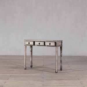 <span class=keywords><strong>Bureau</strong></span> en bois laqué <span class=keywords><strong>blanc</strong></span> chinois traditionnel à 3 tiroirs, table <span class=keywords><strong>console</strong></span> multifonctionnelle pour la maison - Product Image 6