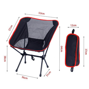 Chaise pliante d'extérieur en tissu Oxford 600D avec rembourrage double couche, chaise de camping et de jardin portable - Product Image 2