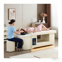 Table de lavage de cheveux et de massage pour salon de beauté, électrique, réglable, pliable, avec LED, pour spa capillaire, modèle traditionnel d'usine
