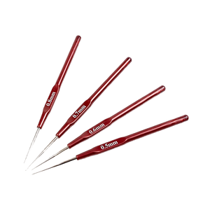 Ensemble d'aiguilles à crochet en dentelle fine marron de haute qualité, plusieurs tailles, pour outils d'extension de cheveux AliLeader - Product Image 1