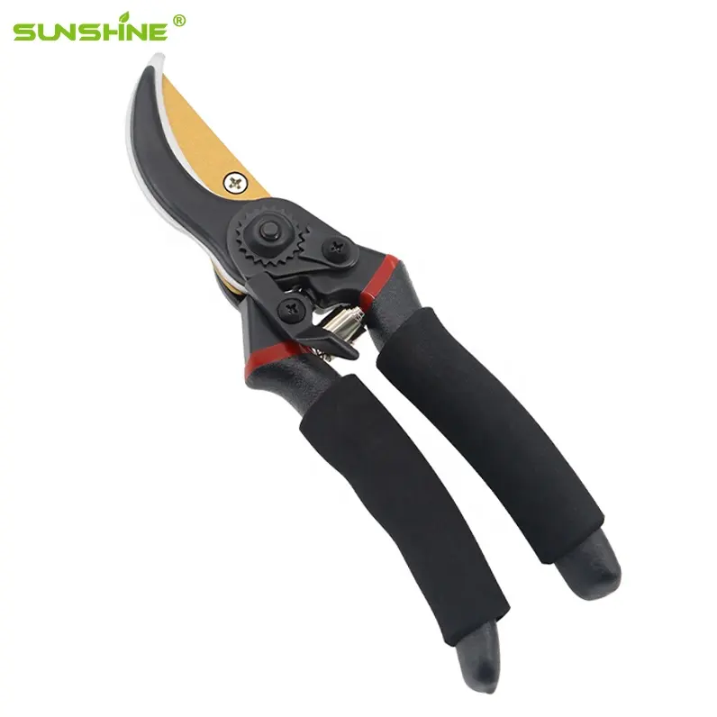 SUNSHINE professional garden tool of 8'' pruning shears, heavy duty scissors for garden cutting
