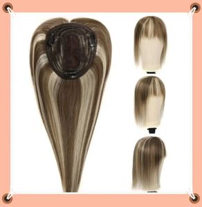 Topper per capelli umani biondi 613 <span class=keywords><strong>con</strong></span> frangia, 100% capelli vergini brasiliani lisci, parrucca <span class=keywords><strong>con</strong></span> parte libera in pizzo per donna - Product Image 3