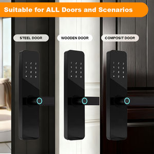 قفل باب ذكي ببصمة الإصبع، أقفال باب بيومترية مع مفاتيح ميكانيكية وبطاقات IC، فتح عبر تطبيق Tuya للفنادق والمكاتب والمنازل - Product Image 3