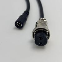 Cavo di Alimentazione Personalizzabile da Connettore Aeronautico in Metallo GX20-2P a Presa Femmina DC 5.5x2.1