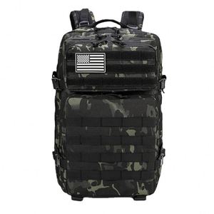 Sac à dos tactique unisexe antivol en Oxford 900D, 45L, avec pochette Molle, sac d'assaut, pour camping et randonnée, faible MOQ, OEM - Product Image 2