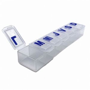 Portable <b>Mini</b> 7 Compartments <b>Storage</b> Organizer Plastic Pill Convenientpill <b>Box</b> - Product Image 4
