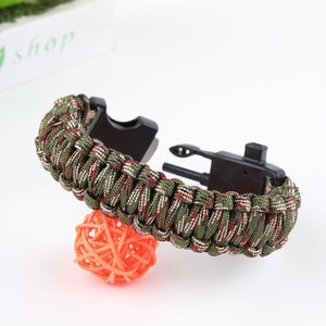 Paracord <b>Bracelet</b> Nylon Outdoor Survival Tactical With Compass And Whistle For Mountaineering Rescue Equipment - Product Image 4
