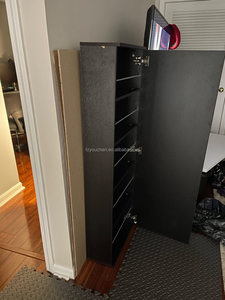 Mueble de Panel para Pasillo de Hotel, <span class=keywords><strong>Zapatero</strong></span> Alto y Delgado para Colgar en la Pared <span class=keywords><strong>con</strong></span> <span class=keywords><strong>Espejo</strong></span> de Cuerpo Entero - Product Image 5