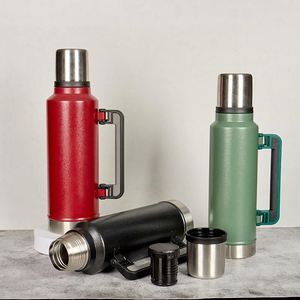 Grande bouteille d'eau de voyage 1L 1.4L 1.9L en acier inoxydable, thermos isotherme sous vide pour les sports de plein air - Product Image 6