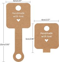 Vente en gros de bijoux faits à la main personnalisés, emballage d'accessoires de bracelets avec carte pliée et autocollant