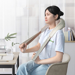 Neck Shoulder Massager Khaki Kneading Massage USB Rechargeable Lithium Battery For Neck And Shoulder Relief - Product Image 1