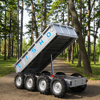 Véhicules tout-terrain électriques 8x8 à benne basculante pour charges lourdes de 1500 kg, pour terrains montagneux, collines et forêts