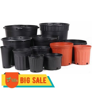 Pots à fleurs en plastique de toutes tailles 1, 2, 3, 5, 7, 10, 14, 15, 20 gallons, pots simples <span class=keywords><strong>pour</strong></span> pépinière de jardin, pots <span class=keywords><strong>pour</strong></span> <span class=keywords><strong>plantes</strong></span>, contenants de jardinage en plein air - Product Image 1