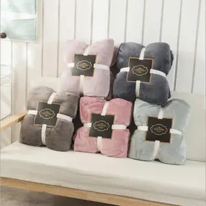 Flannel Fleece Blankets For Winter Wholesale Manta Cobertor Fleece Bed Blanket Super Soft Warm Plush Lightweight Couch Throw Blankets