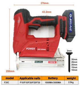 NEOBRISKEN Rechargeable Lithium Battery Nail Gun High Capacity <b>Power</b> Cordless <b>Tools</b> Lithium Battery Nail Gun Universel Nail Gun - Product Image 4
