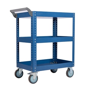 Carro de mano plegable de metal para el hogar, plataforma de cuatro ruedas, camión de mano, 3 cajones, carro de <span class=keywords><strong>herramientas</strong></span> ligeras para taller de reparación de garaje en casa - Product Image 2