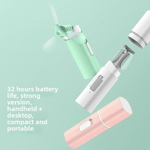 Quạt mini cầm tay cầm tay quạt vuông cầm tay có thể gập lại 2000mAh hỗ trợ 22 + giờ Thời gian chạy Quà Tặng Quạt cá nhân - Product Image 5