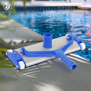 Tête d'aspirateur pour <span class=keywords><strong>piscine</strong></span> Water Crown, poignée en acier inoxydable, utilisation facile, matériau plastique durable, compatible avec les piscines standard, couleur bleue. - Product Image 2