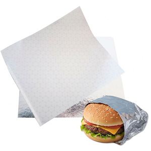 Disposable Honeycomb Aluminum Foil Insulated <b>Paper</b> Pre-cut Aluminum Foil Wrapping <b>Paper</b> <b>Sheets</b> for Sandwich Burritos BBQ - Product Image 4