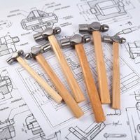 Marteau à tête sphérique en acier forgé avec manche en bois 1LB/2LB pour le travail des métaux et le rivetage