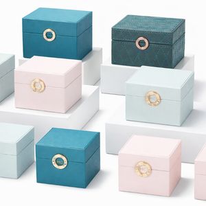 High End Jewelry Set <b>Box</b> Custom Rigid PU Leather Jewelry Gift <b>Box</b> Custom Suede Insert Foil Stamping Custom Logo Factory Price - Product Image 6