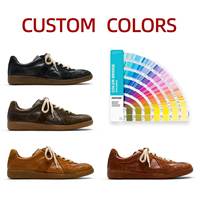 Chaussures décontractées vintage pour hommes, style de marque de créateur, en cuir de cheval lavé, semelle souple et légère, faites à la main, effet vieilli, vente en gros
