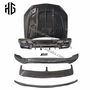 Modifié à C167 LD Style fibre de carbone lèvre avant diffuseur arrière embouts d'échappement Spoiler Kit de carrosserie pour <span class=keywords><strong>Mercedes</strong></span> Benz Gle53 coupé W167 - Product Image 3