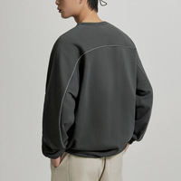 Sweat-shirt à col rond très populaire, poids lourd 400 GSM, impression réfléchissante personnalisée, sweat-shirt de sport